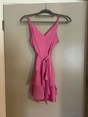 Express Hot Pink Ruffle Romper